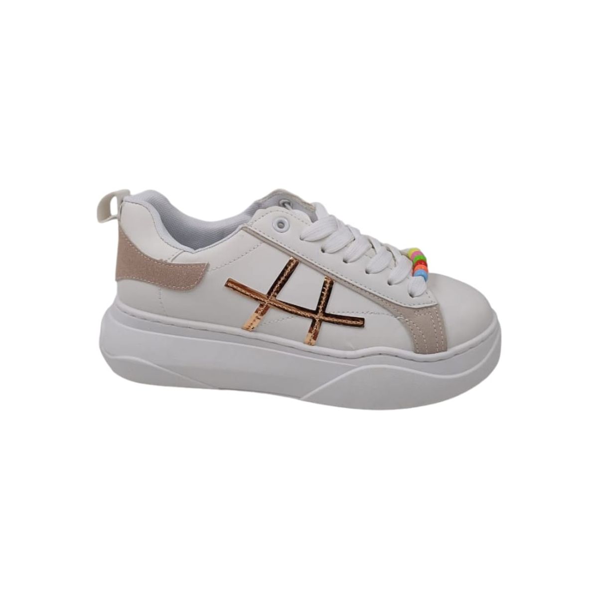 HERIEL - Zapatilla Blanca Plataforma