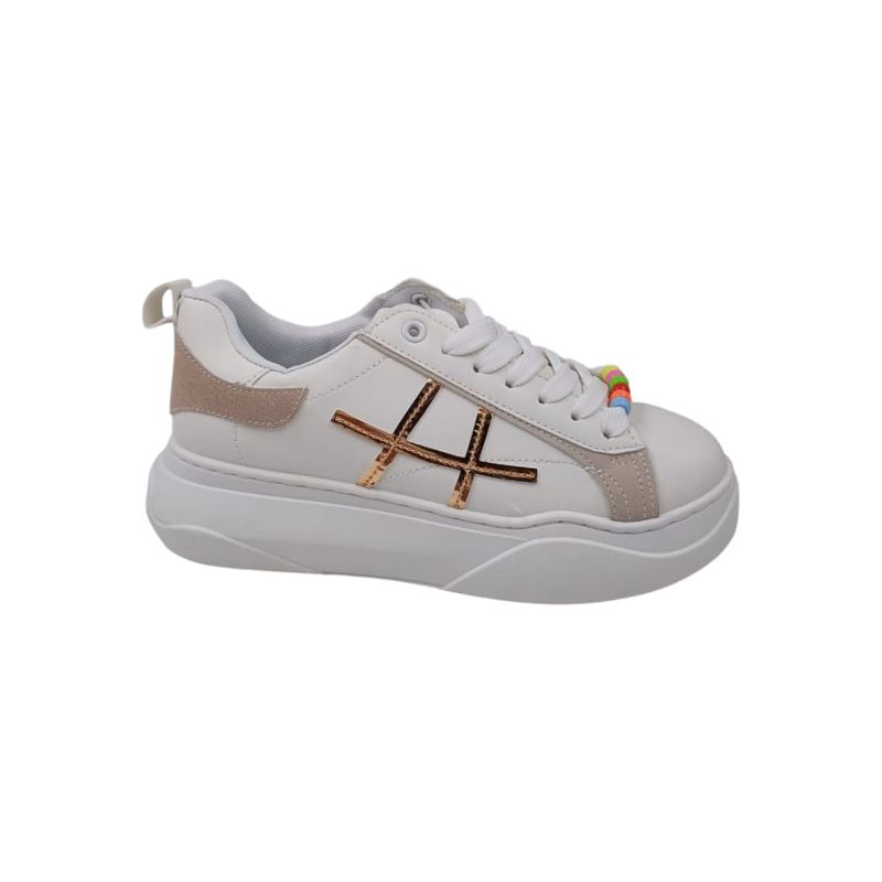 HERIEL - Zapatilla Blanca Plataforma