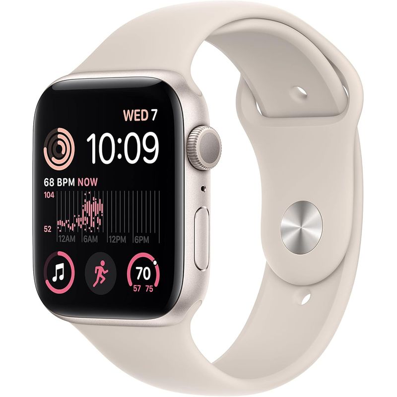 APPLE - Apple Watch SE 2nd Gen GPS 44mm Aluminio Sport Band ML Starlight