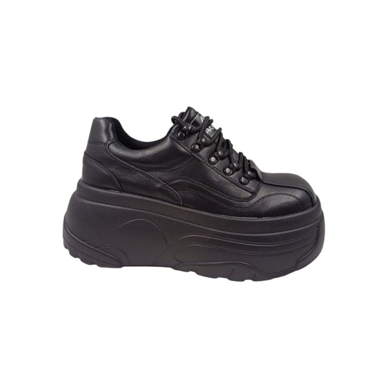 HERIEL - Zapatilla Negra Plataforma Mujer