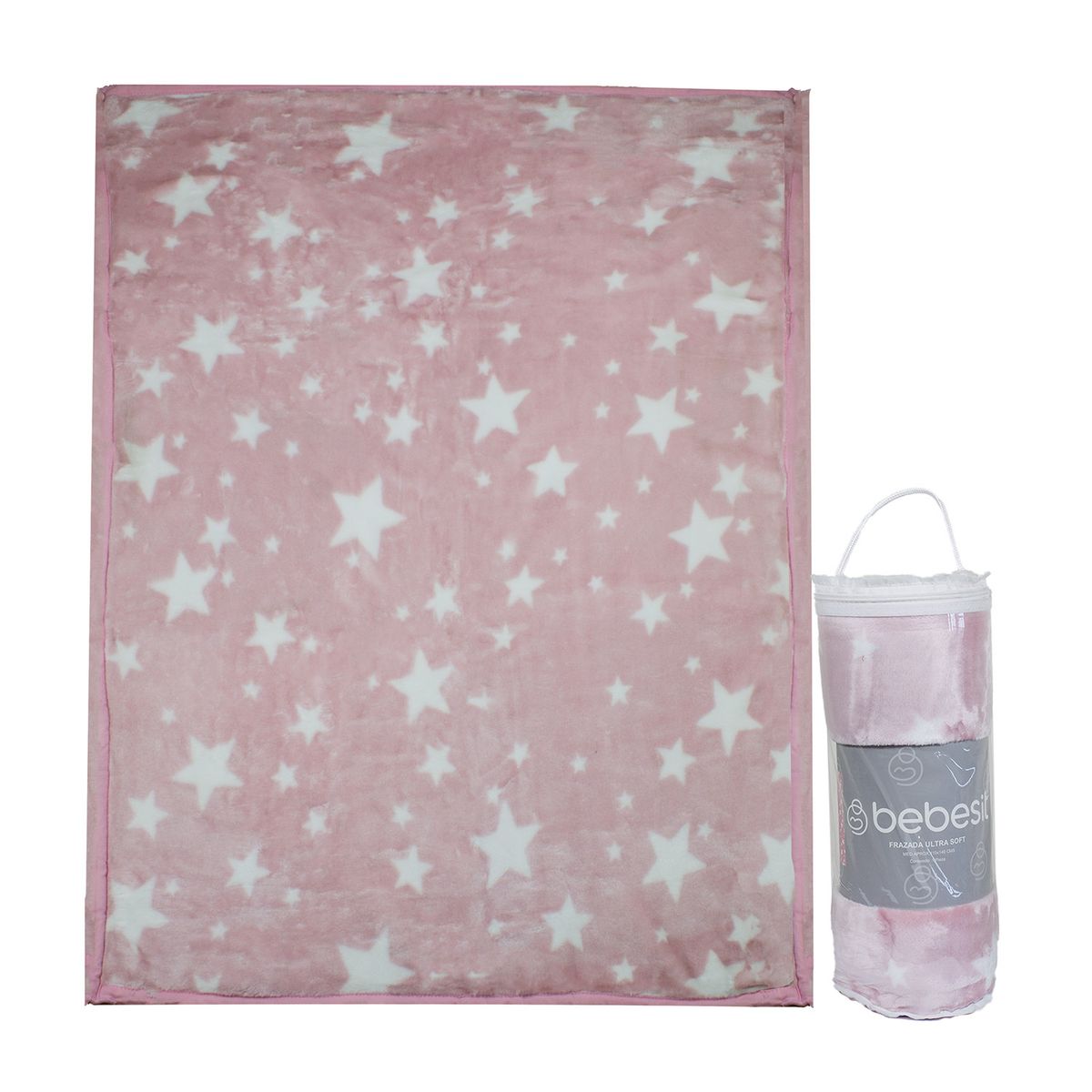 BEBESIT - Frazada Ultra Soft Estrella 110x140cm Rosado Bebesit