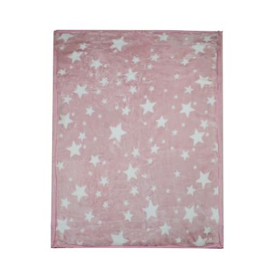 Imagen 2 del producto Frazada Ultra Soft Estrella 110x140cm Rosado