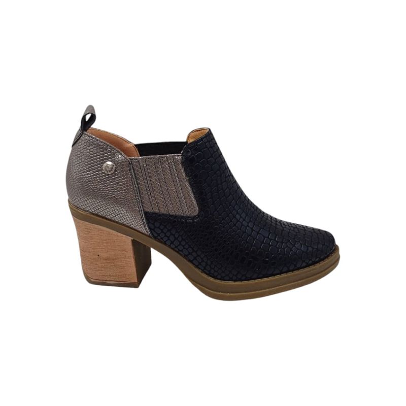 HERIEL - Zapato Negro Taco Mujer.