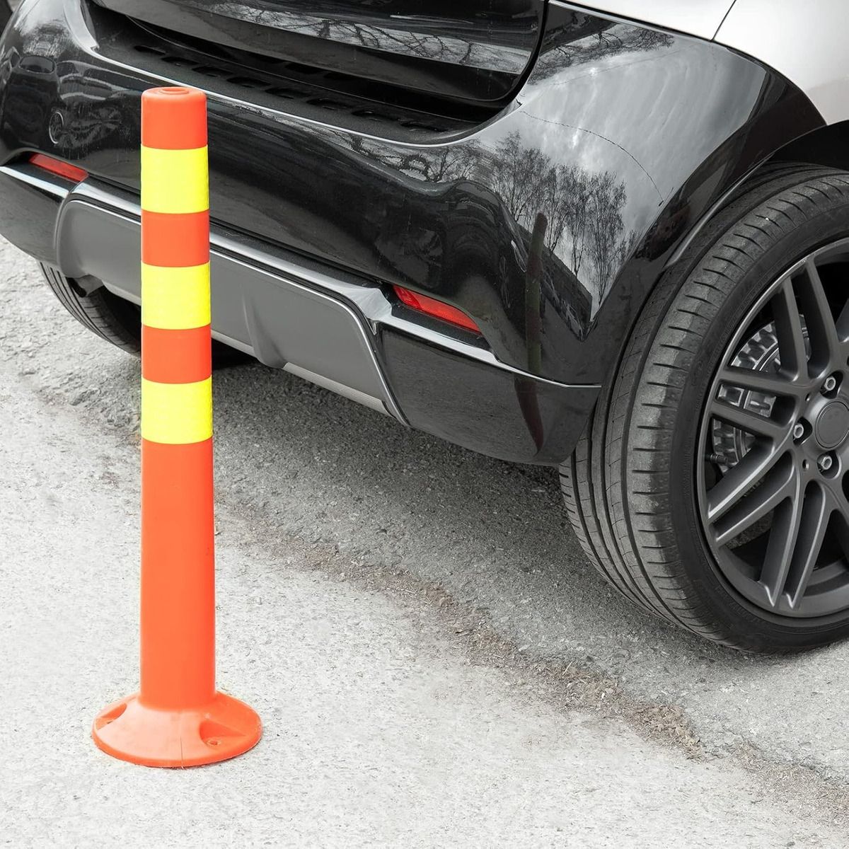 GENERICO - Hito Vialidad Vial Poliuretano 73 Cm 3 Cintas Naranjo