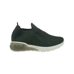 HERIEL - Zapatilla Negra Textil Mujer.