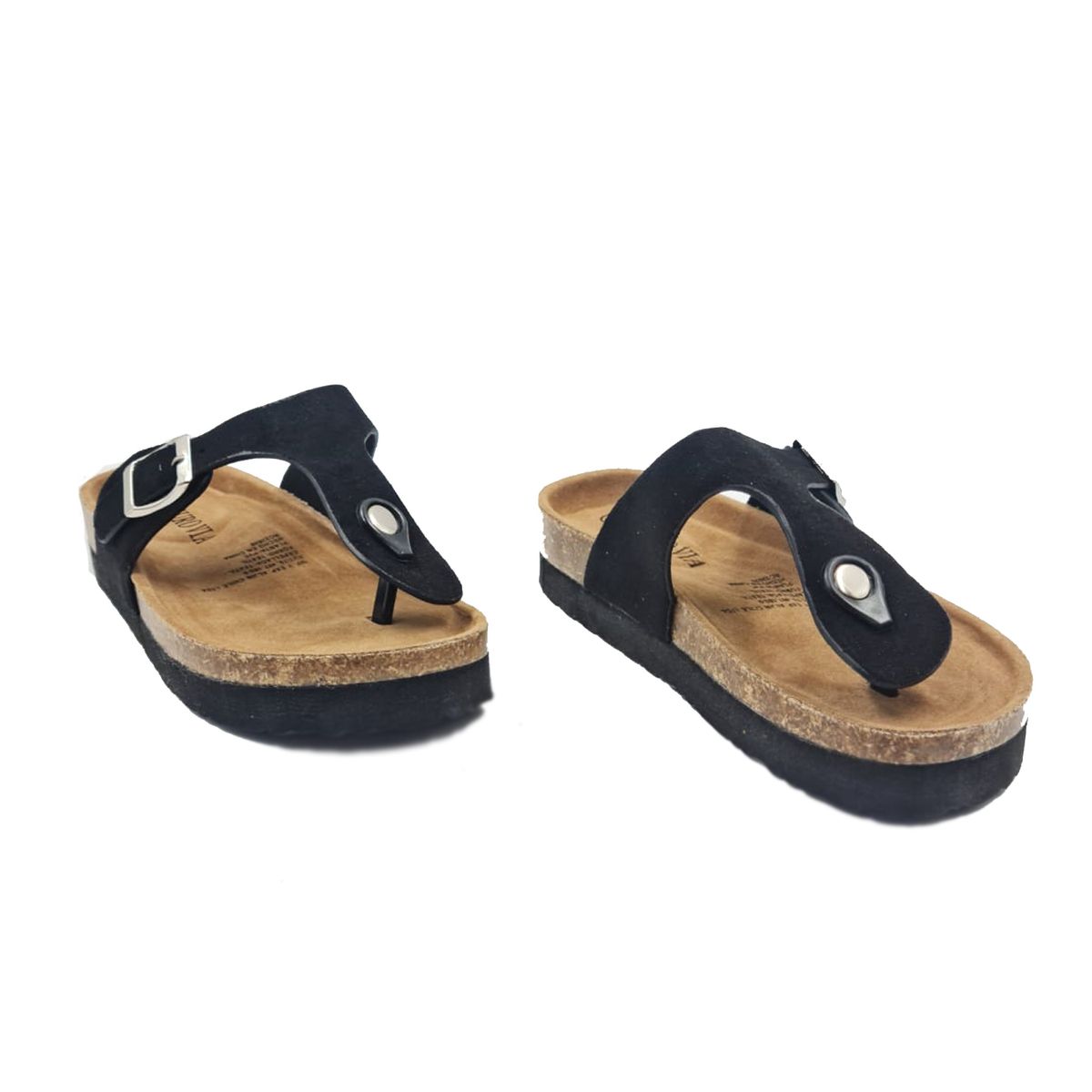 HERIEL - Sandalia Negra Baja  Mujer