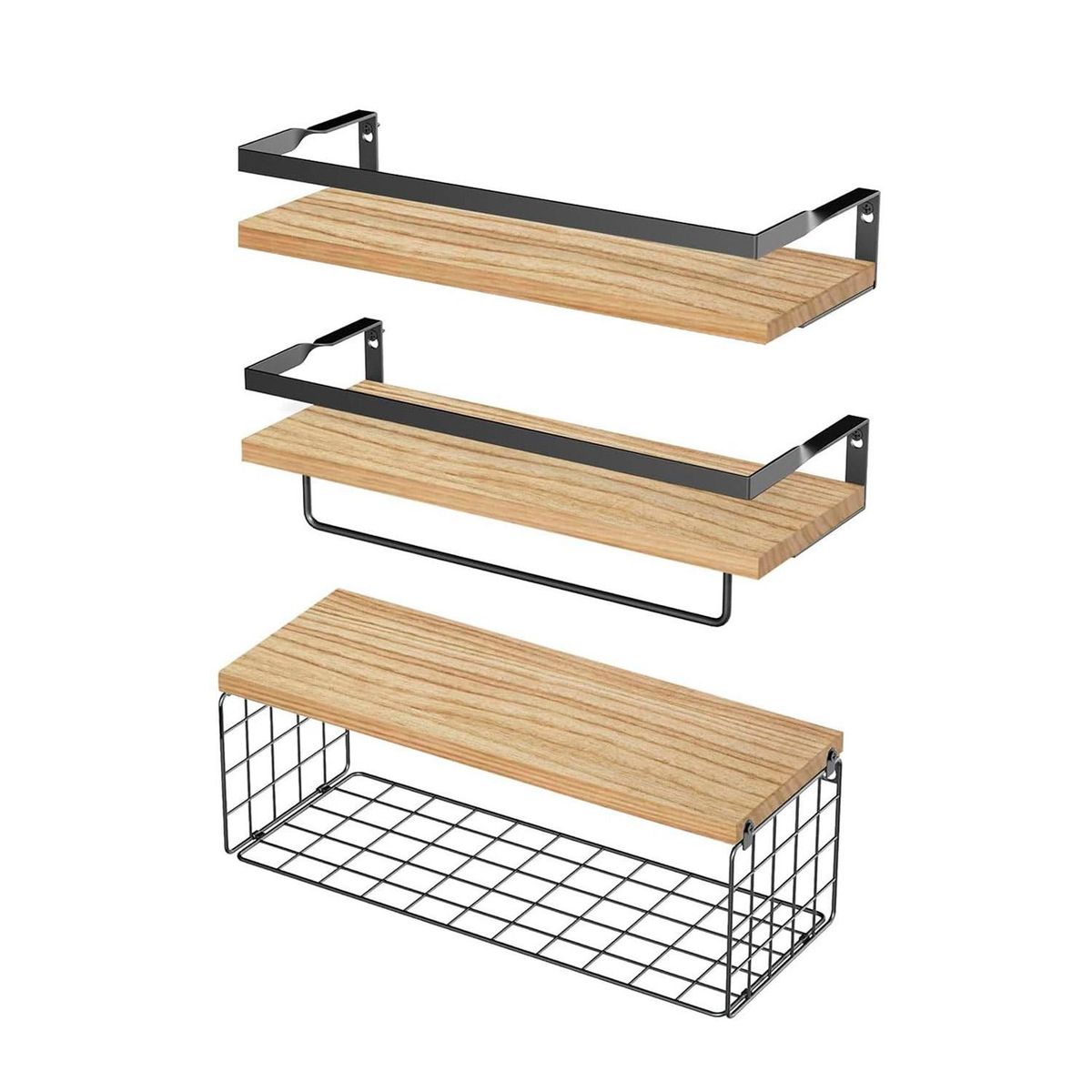 GLOBAL LATIN GROUP - Repisas Decorativas para Cocina, Baño u Oficina 3 Piezas Multifunción
