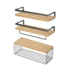 GLOBAL LATIN GROUP - Repisas Decorativas para Cocina, Baño u Oficina 3 Piezas Multifunción