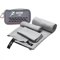 HAZ TU CLICK - Toalla Baño Viaje De Microfibra De Secado Rápido, 3 Pcs
