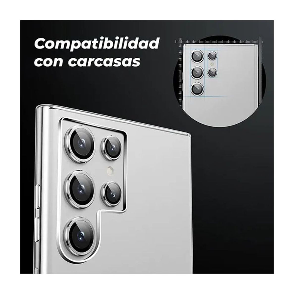 GENERICO - Vidrios Protector De Camara Para Samsung S22 Ultra Lens Sun