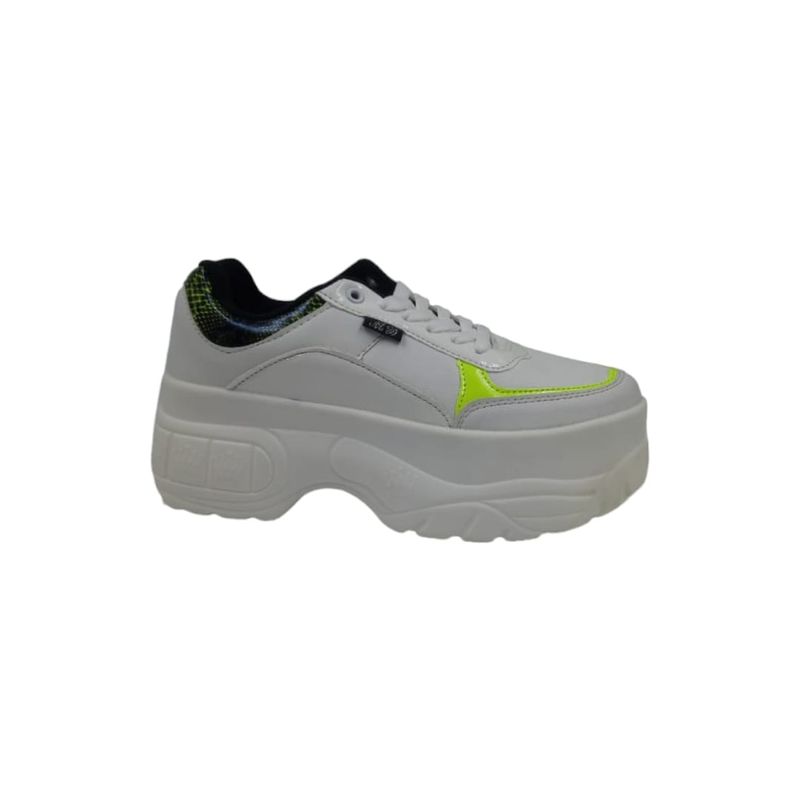 HERIEL - Zapatilla Blanca Plataforma Mujer