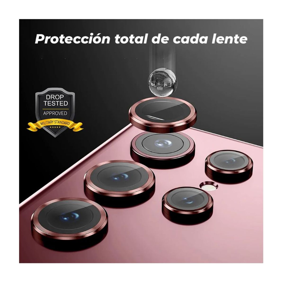 GENERICO - Vidrios Protector De Camara Para Samsung S22 Ultra Lens Sun.