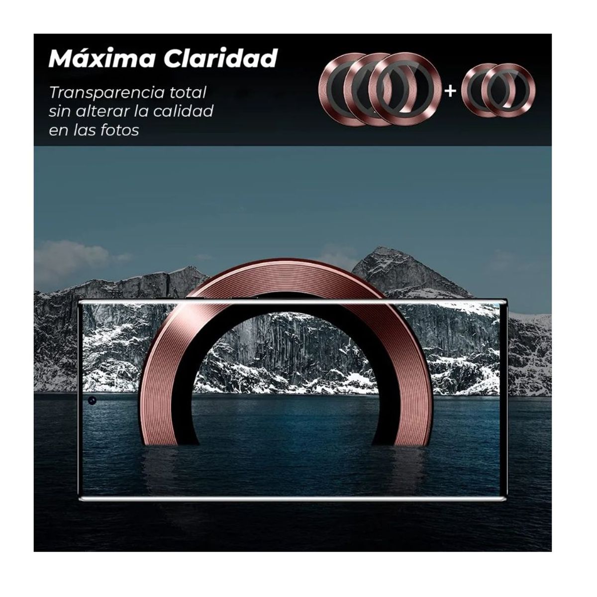 GENERICO - Vidrios Protector De Camara Para Samsung S22 Ultra Lens Sun.