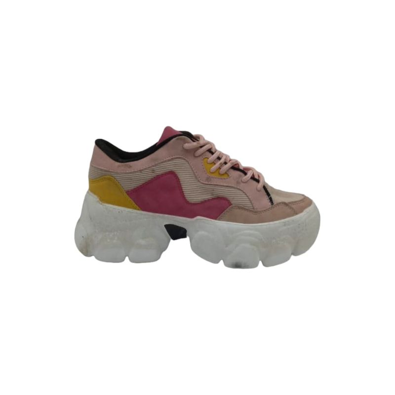 HERIEL - Zapatilla Rosa Plataforma Mujer.