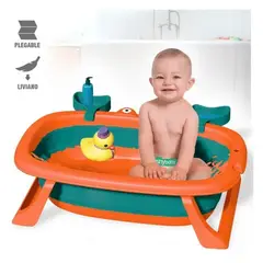 GENERICO - Tina Baño Bebe Hamaca Naranja Cangrejo ALLINX