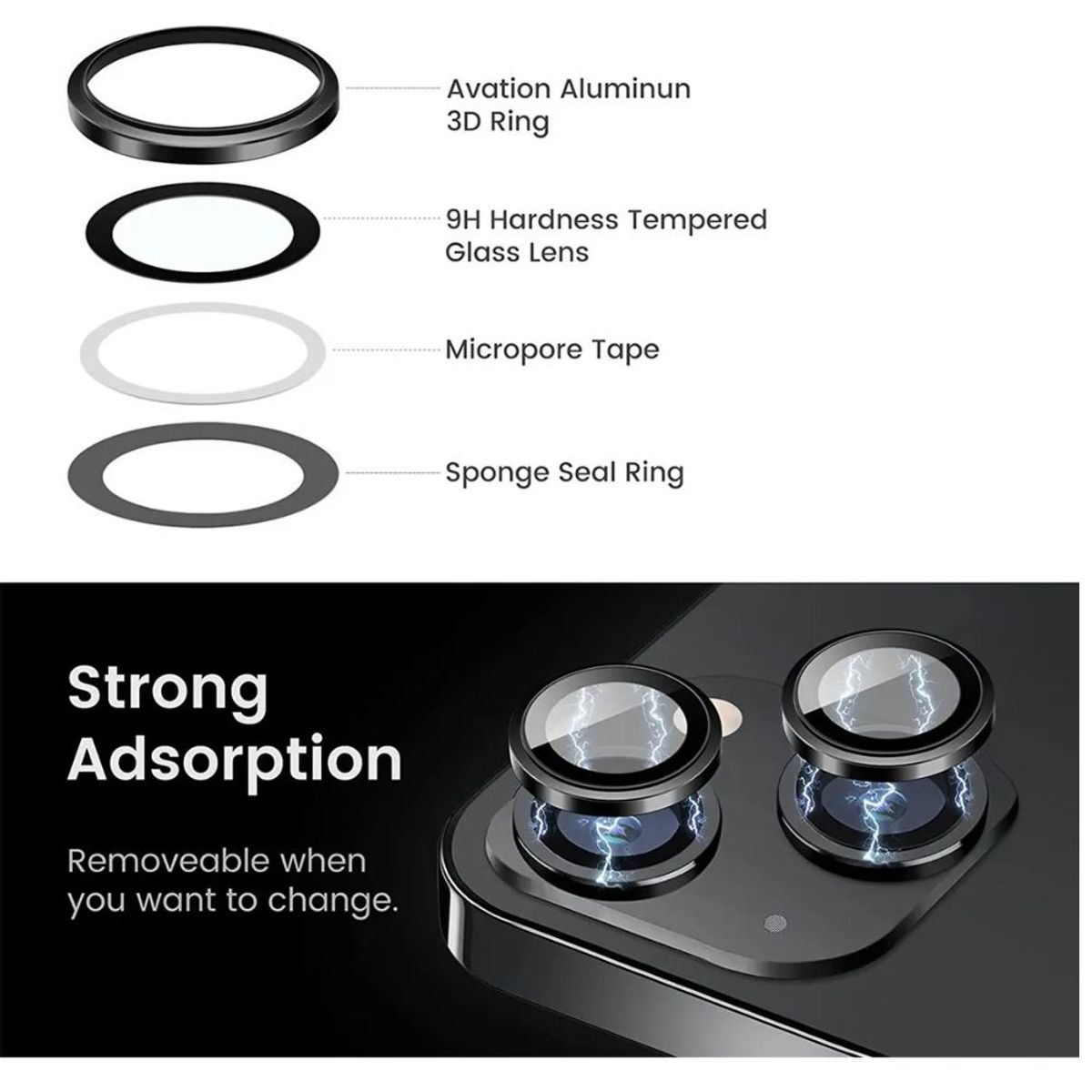 GENERICO - Vidrios Protectores Camara Para iPhone 14 / 14 Plus Len Sun.