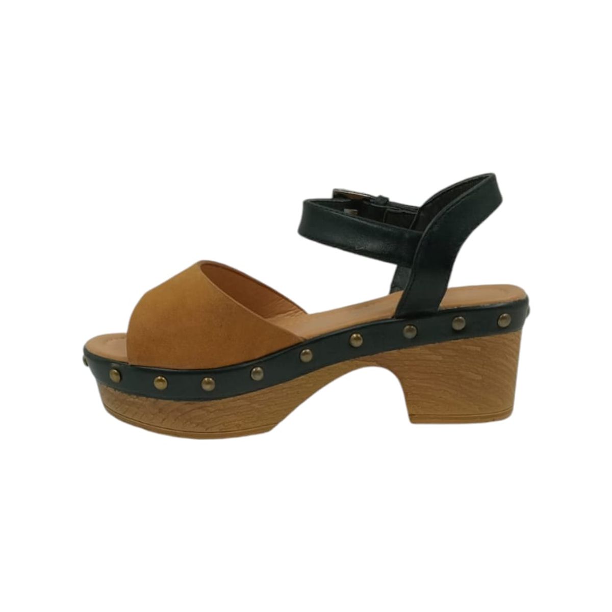 HERIEL - Sandalia Camel Plataforma Mujer