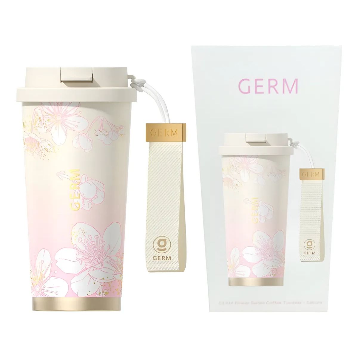 GENERICO - Germ Termo Botella agua Mantiene Frío O Caliente 500 Ml rosa degradado