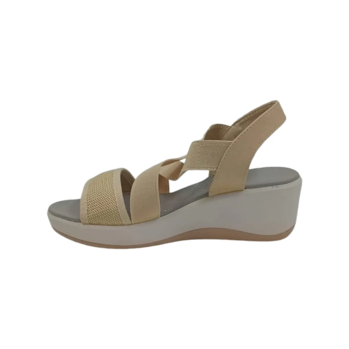 HERIEL - Sandalia Khaki Plataforma Mujer
