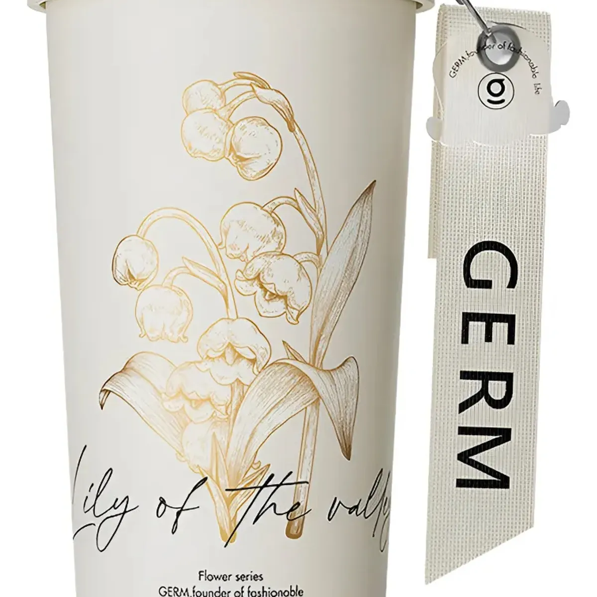 GENERICO - Germ Termo Botella Con Pañuelo de Seda Set Frío Caliente 500ml blanco