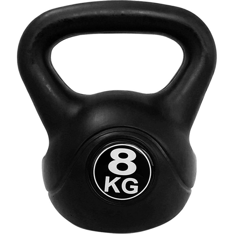 GENERICO - Pesa Rusa Kettlebell 8kg Entrenamiento  Crossfit  Fitness Color Negro