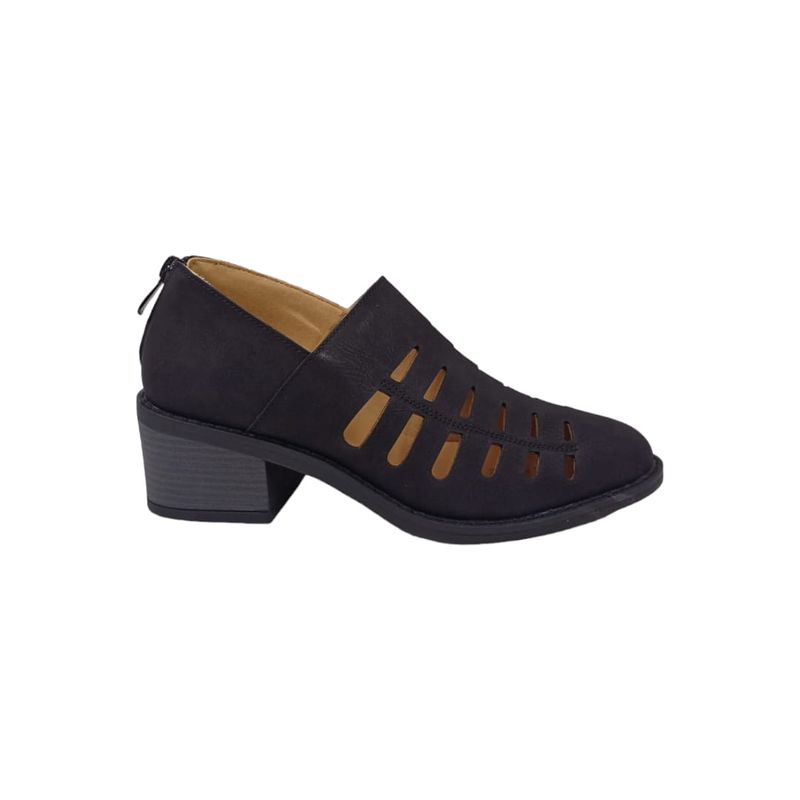 HERIEL - Zapato Negro Taco Mujer.