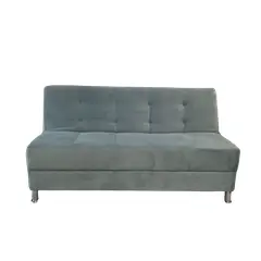 MUEBLES HVM - Futon Cama Baul Patagonia 15P Azul petroleo felpa Pmadera