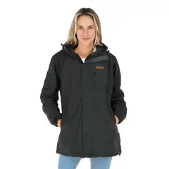 BUFFALO CHILE - Parka Impermeable Reversible Camaleon Mujer Negro Buffalo
