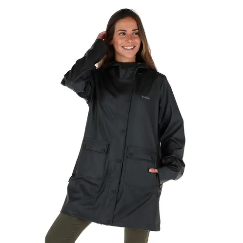 BUFFALO CHILE - Impermeable Raincoat Mujer Negro Buffalo.