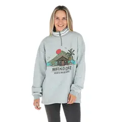 BUFFALO CHILE - Poleron Igneo Mujer Gris Buffalo.
