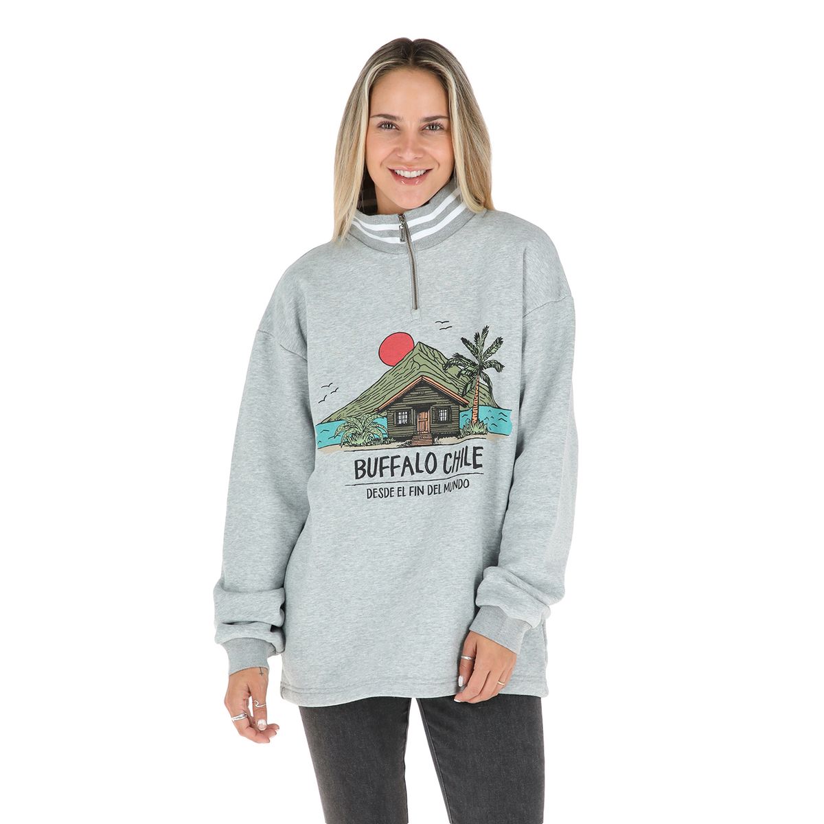 BUFFALO CHILE - Poleron Igneo Mujer Buffalo