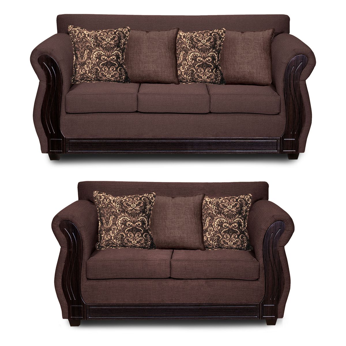 ADONIS LEUDH - Living 3+2 Caburgua Tela Lisa Café.