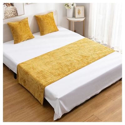 Imagen 2 del producto Set Piecera Chenille Mostaza + 2 Fundas cm 2 Plazas o King