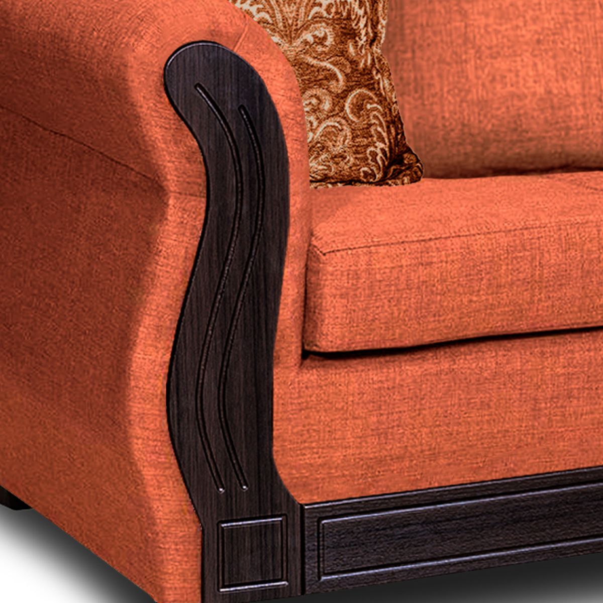 ADONIS LEUDH - Living 3+1+1 Caburgua Tela Lisa Naranja