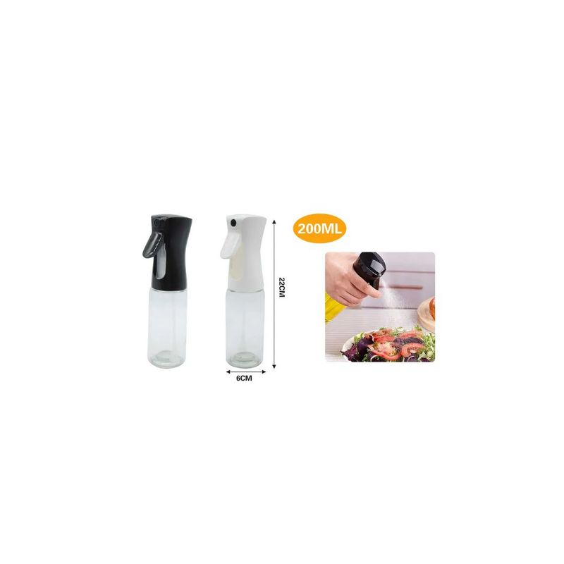 GENERICO - BOTELLA DE ACEITE DE VIDRIO CON SPRAY 200ML