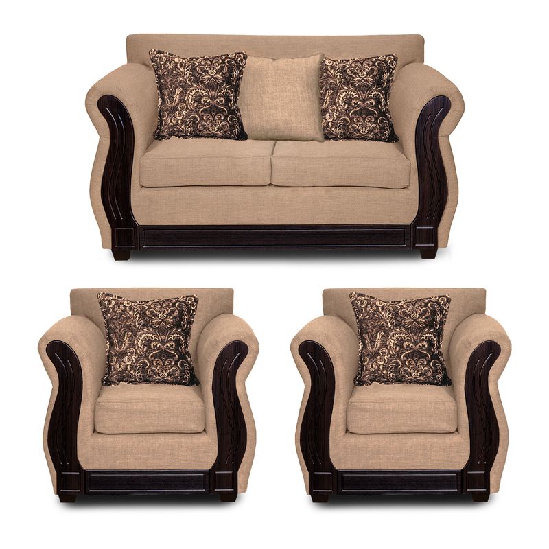 ADONIS LEUDH - Living 2+1+1 Caburgua Tela Lisa Beige