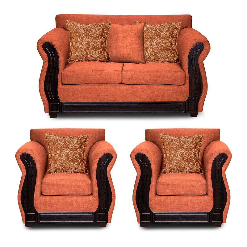 ADONIS LEUDH - Living 2+1+1 Caburgua Tela Lisa Naranja