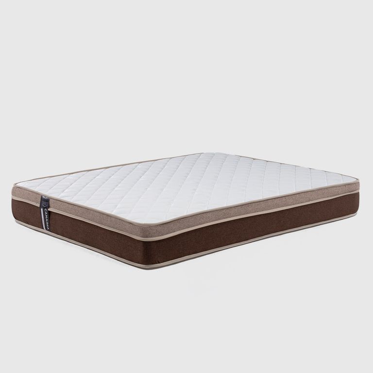 Colchon Canaima 2 Plazas Chocolate 150x190x26 Cm Resorte Bonell Dual Side