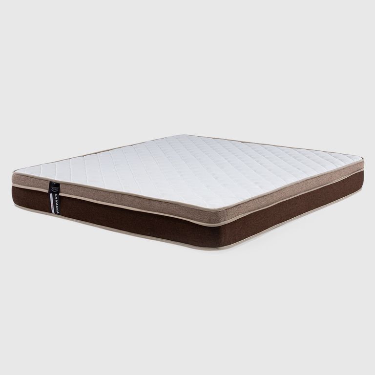 Colchon Canaima King Chocolate 180x190x26 Cm Resorte Bonell Dual Side