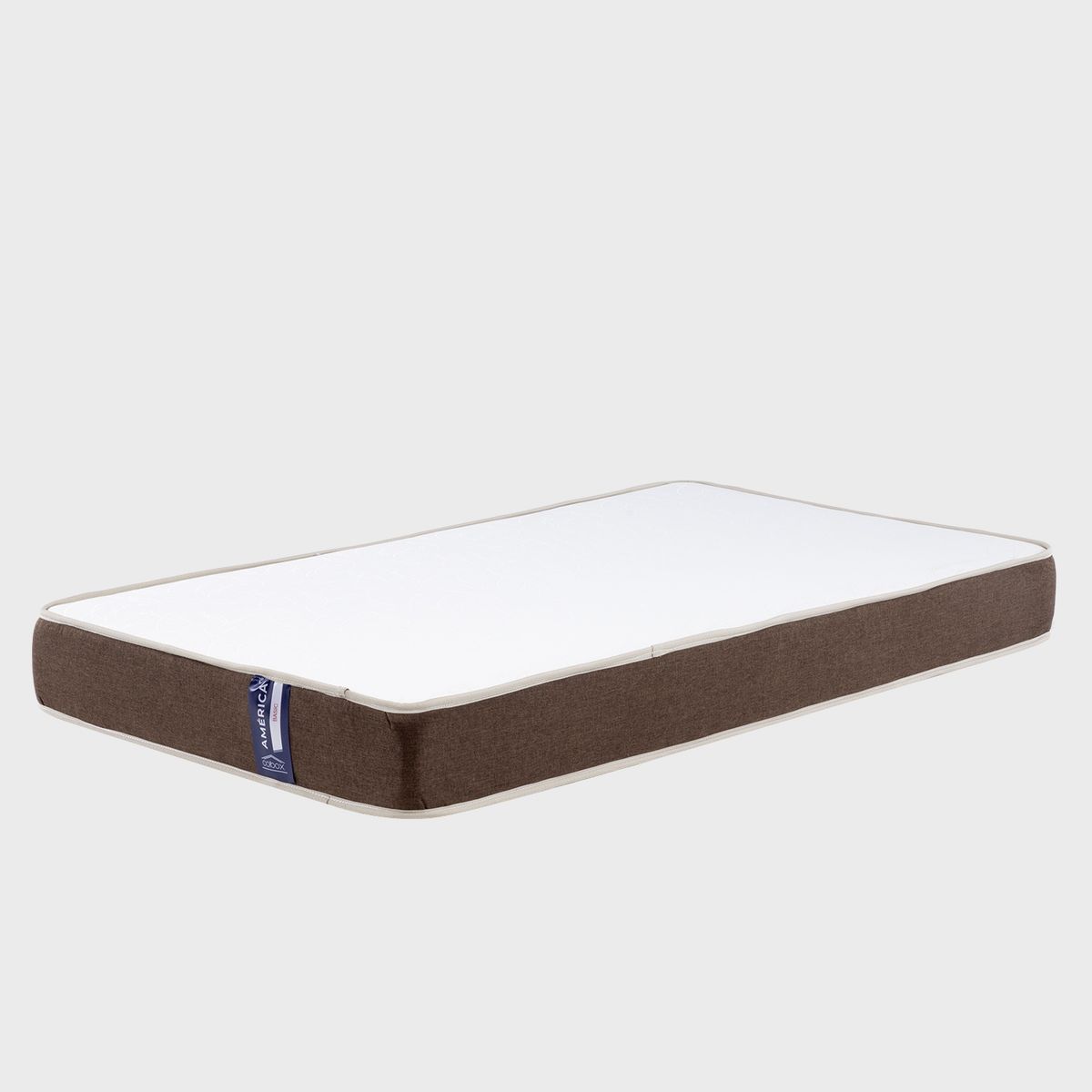 COLBOX - Colchón America Foam Tap-Lisa Chocolate 1 Plazas
