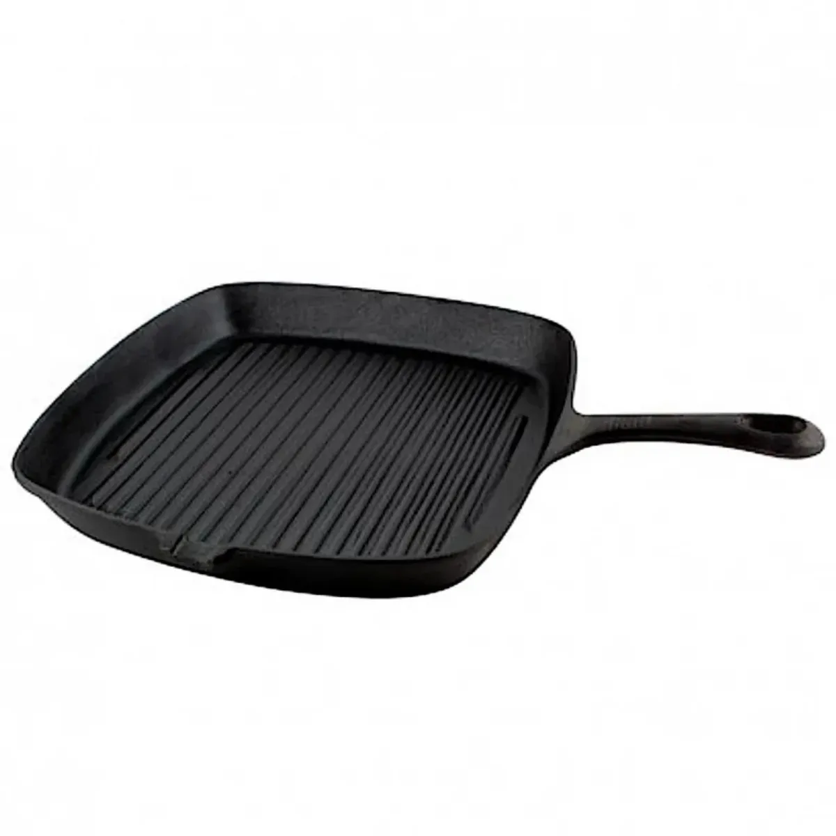 LUGANO - Sartén Grill Cuadrada 26 cm Fierro Fundido con Boquilla de Vertido