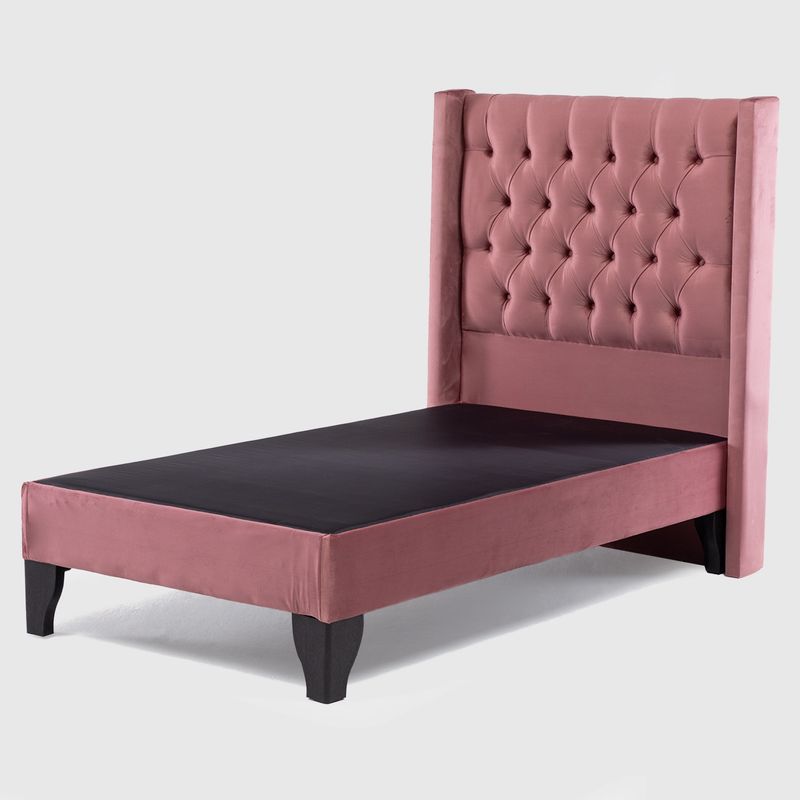 COLBOX - Respaldo Hades + Base 1 PL Felpa Rosa
