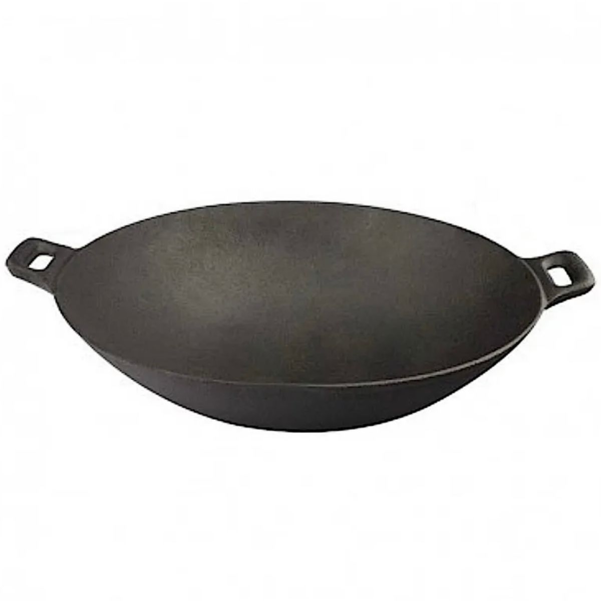 LUGANO - Wok Con Asas De Fierro Fundido 30 cm Negro