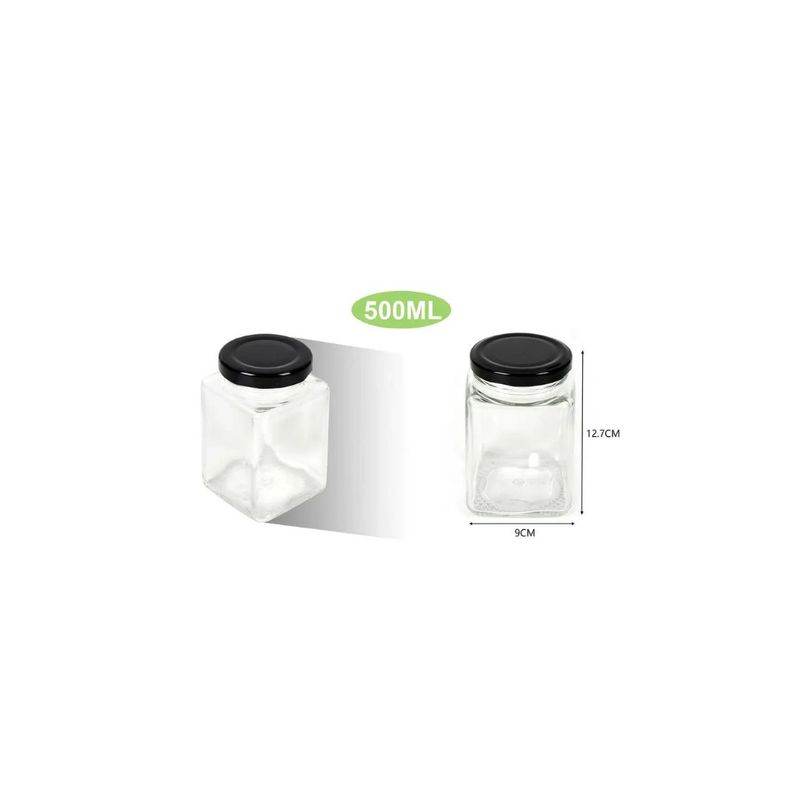 GENERICO - BOTELLA DE VIDRIO 500ML TAPA NEGRA