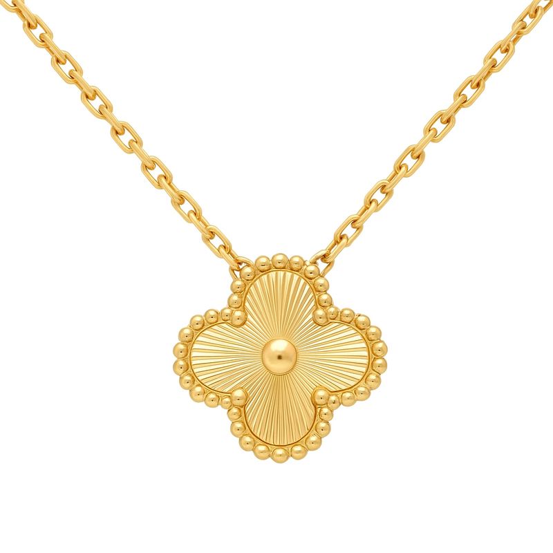 GENERICO - Ambar Joyas - Cadena Clover Laser - Baño 18k