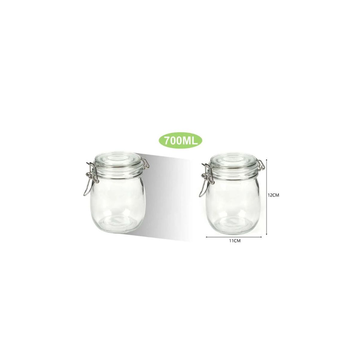 GENERICO - BOTELLA HERMETICA DE VIDRIO 700ML