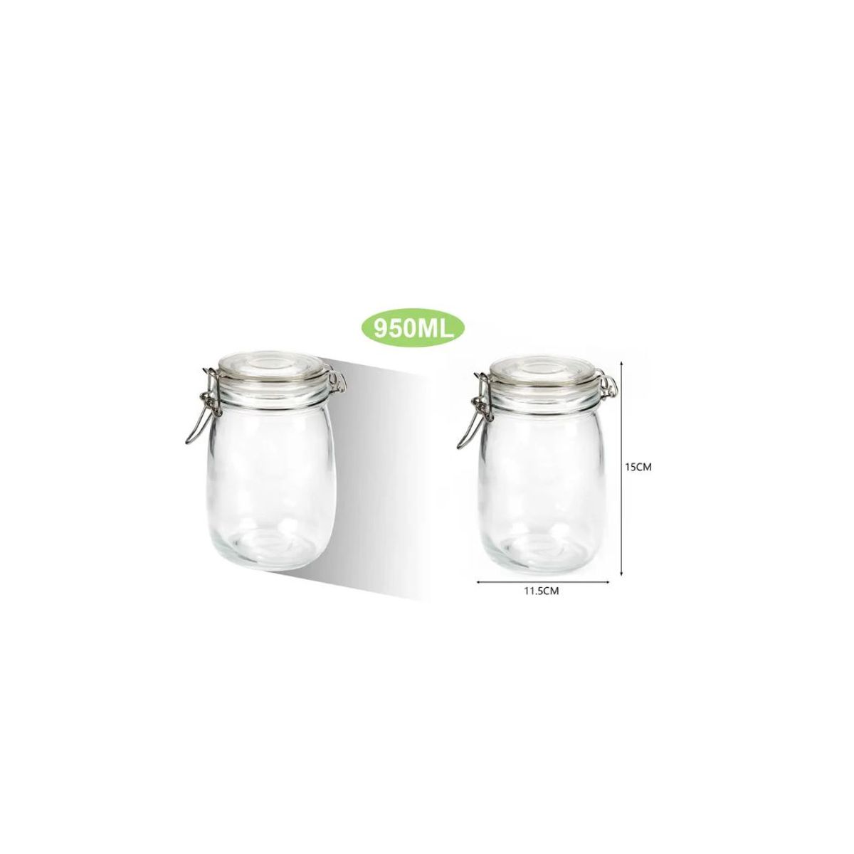 GENERICO - FRASCO HERMETICO DE VIDRIO 950ML