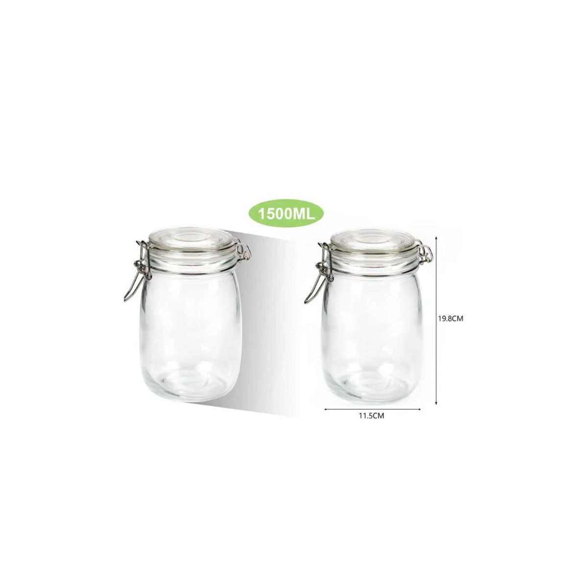 GENERICO - FRASCO HERMETICO DE VIDRIO 1500ML