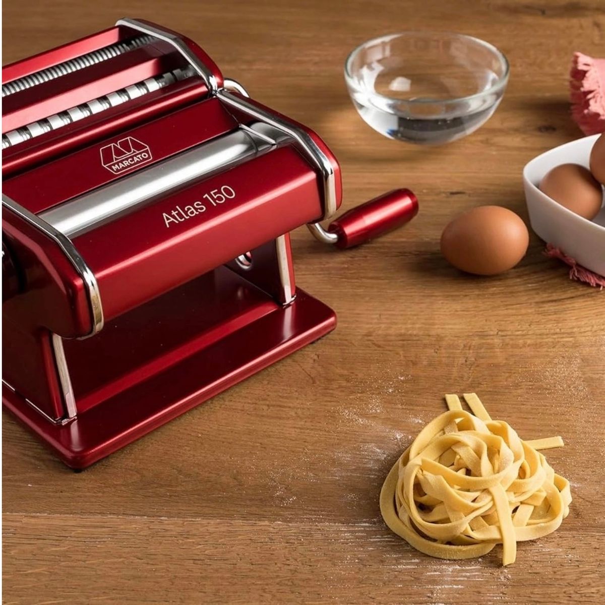 MARCATO - Maquina Para Pastas Atlas 150 Color Rojo Marcato Origen Italia