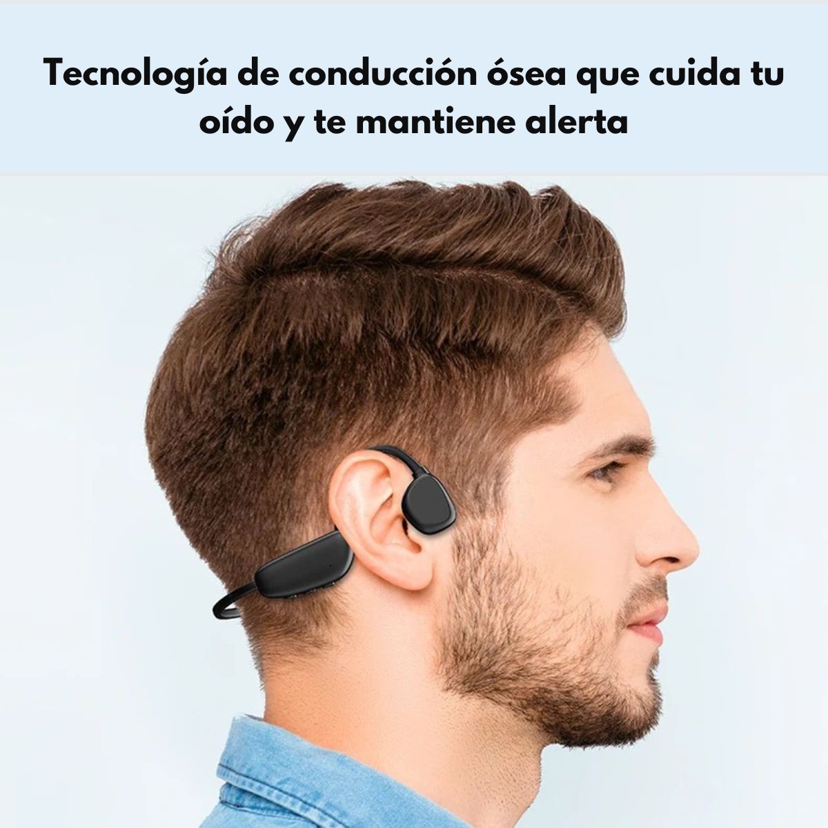 LANGSDOM - Audifonos Deportivos Conducción Ósea IPX6 10h Langsdom BE12 Negro